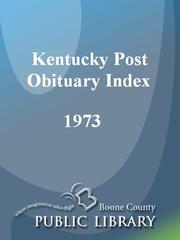 Cover of: Kentucky Post Obituary Index, 1973