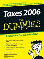 Cover of: Taxes 2006 For Dummies by 