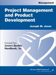 Cover of: Project Management and Product Development