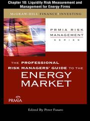 Cover of: Liquidity Risk Measurement and Management for Energy Firms