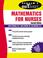 Cover of: Mathematics for Nurses