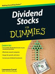 Cover of: Dividend Stocks For Dummies