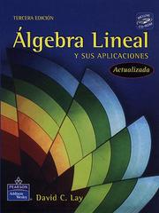 Cover of: Algebra Lineal y sus aplicaciones by 