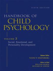 Cover of: Handbook of Child Psychology, Social, Emotional, and Personality Development, Volume 3