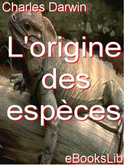 Cover of L'origine des especes by Charles Darwin