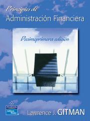 Cover of: Principios de Administracion Financiera