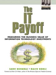 Front cover of The IT Payoff by Sarv Devaraj