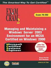 Cover of: MCSA/MCSE Managing and Maintaining a Windows Server 2003 Environment Exam Cram 2 (Exam Cram 70-292)