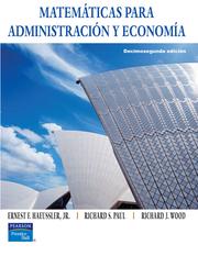Cover of: Matematicas para administracion y economia by 