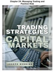 Cover of Managing Trading and Risk Position by Joseph Benning