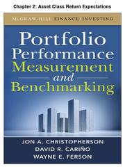 Cover of Asset Class Return Expectations by Jon A Christopherson