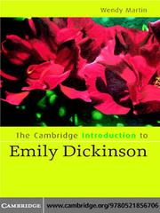Cover of: The Cambridge Introduction to Emily  Dickinson