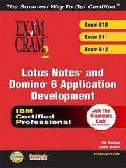 Cover of: Lotus Notes and Domino R6 Application Development Exam Cram 2 (Exam 620, 621, 622)