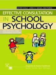 Cover of: Effective Consultation in School Psychology