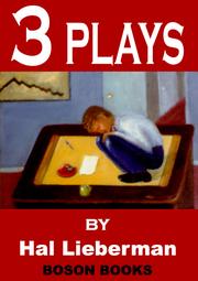 Front cover of 3 Plays by Hal Lieberman by Hal Lieberman