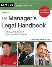 Manager's Legal Handbook, The