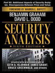 Cover of: Additional Aspects of Security Analysis. Discrepencies Between Price and Value