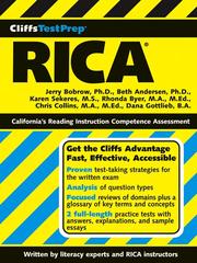 Cover of: CliffsTestPrep RICA by 