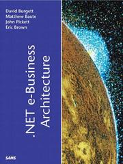 Cover of: .NET e-Business Architecture