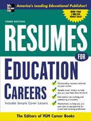 Resumes for Education Careers