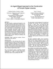 Cover of: An Agent-Based Approach to the Construction of Floristic Digital Libraries