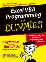 Cover of: Excel VBA Programming For Dummies by John Walkenbach