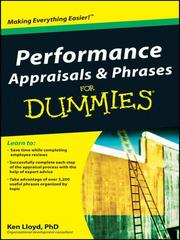 Cover of: Performance Appraisals and Phrases For Dummies