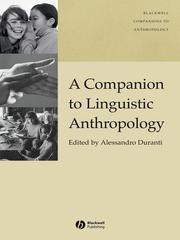 Cover of: A Companion to Linguistic Anthropology