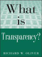 Cover of: What is Transparency?