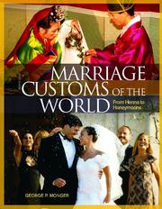 Cover of: Marriage Customs of the World by 