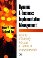 Dynamic E-Business Implementation Management