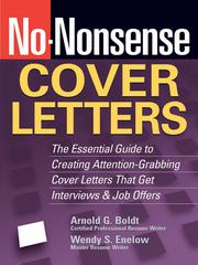 Cover of: No-Nonsense Cover Letters