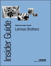 Cover of: Lehman Brothers: The WetFeet Insider Guide