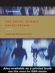 Cover of: The Social Science Encyclopedia | 
