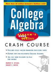 Cover of: College Algebra