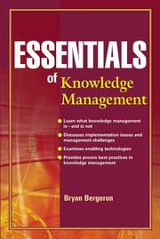 Cover of: Essentials of Knowledge Management
