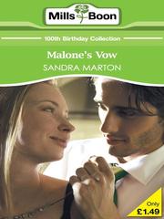 Malone's Vow by Sandra Marton