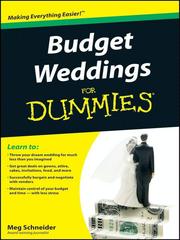 Cover of: Budget Weddings For Dummies® by 