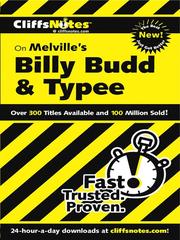 Cover of: CliffsNotes on Melville's Billy Budd & Typee by 