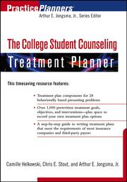 Cover of: The College Student Counseling Treatment Planner