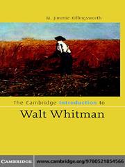 Cover of: The Cambridge Introduction to Walt Whitman