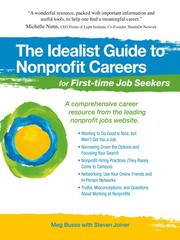 Cover of: The Idealist Guide to Nonprofit Careers for First-time Job Seekers