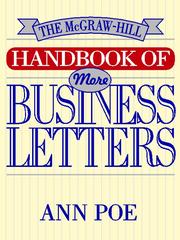 Cover of: The McGraw-Hill Handbook of More Business Letters
