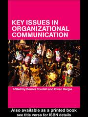 Cover of: Key Issues in Organizational Communication