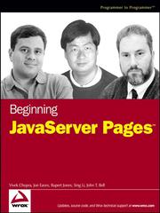 Cover of: Beginning JavaServer Pages