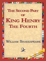 Cover of: The Second Part of King Henry the Fourth by 