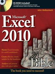 Cover of: Excel® 2010 Bible by 