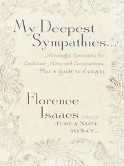 Cover of: My Deepest Sympathies...