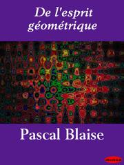 Cover of: De l'esprit geometrique