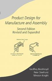 Cover of: Product Design for Manufacture and Assembly